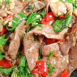 กะเพราตับหมู