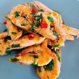 กุ้งคั่วพริกเกลือ(กุ้งขาว)