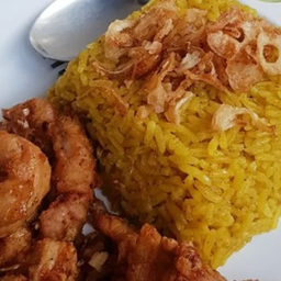 ข้าวหมก+ไก่ทอดกระเทียม