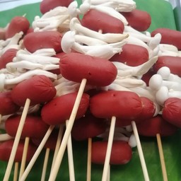 ไส้กรอก+เห็ดชิเมจิ