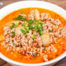 หมูสับต้มบ๊วย สูตรต้มยำ