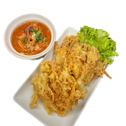 ยำเห็ดกรอบ