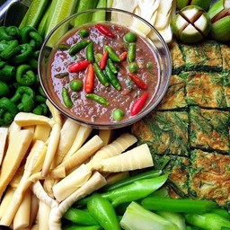 ข้าวหน้าแซลมอนดองกุ้งดอง