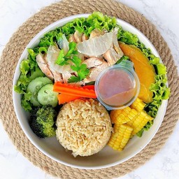 ข้าวกล้อง(ไม่)มันไก่ย่างซอสคลีน