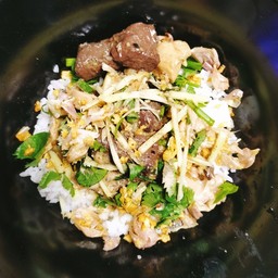 ข้าวต้มแห้งไก่รวน