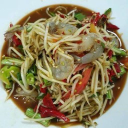 ตำกุ้งสด