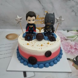 เค้กแบทแมน+ซุปเปอร์แมน