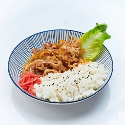 ข้าวหน้าหมูผัดซอส