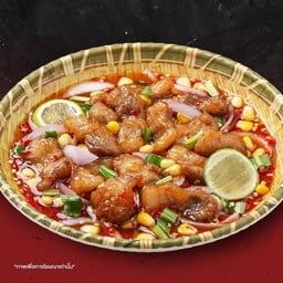 ยำหมูสามชั้นทอด (ปลาร้า/ไม่ปลาร้า)
