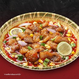 ยำหมูสามชั้นทอด (ปลาร้า/ไม่ปลาร้า)