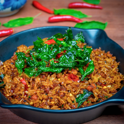 ข้าวผัดคลุกกะเพรา(คลุกข้าว)