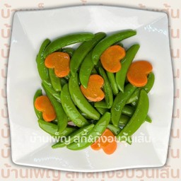 ถั่วลันเตาหวานผัดน้ำมันหอย