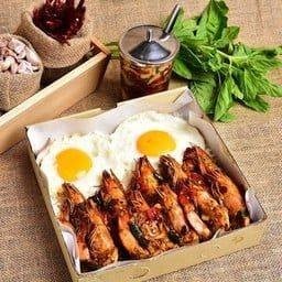 กะเพราถาดจิ๋ว-กุ้ง