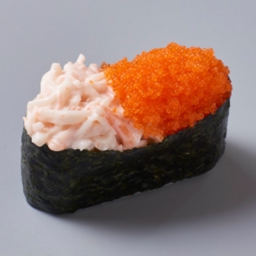 ซูชิ ไข่กุ้งส้มสลัดปูอัด