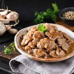 หมูกระเทียม (กับข้าว)