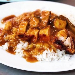 ข้าวหน้าหมูกรอบ