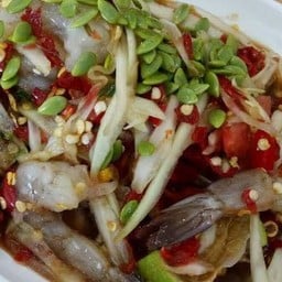 ตำกุ้งสด