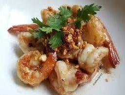 กุ้งกระเทียม(กับข้าว)