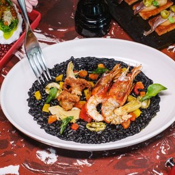 Black Ink Risotto & Gambas Roja