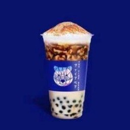 มิกซ์ซีรีย์นมฮอกไกโดXชานมหมีพ่นไฟไข่มุกลาวา แก้วหมี L 22oz