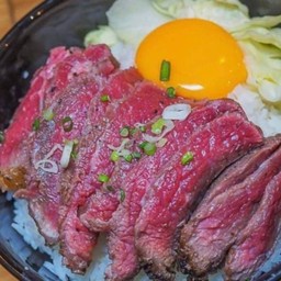 ข้าวหน้าเนื้อพิคาน่า Dry-aged