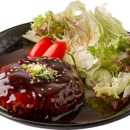 แฮมเบิร์กพร้อมข้าวญี่ปุ่น