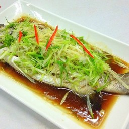 ปลากะพงนึ่งซีอิ๊ว