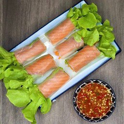 เมี่ยงสลัดแซลมอนโรล#อร่อยเวอร์