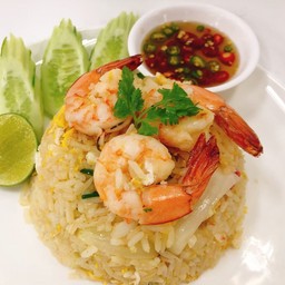 ข้าวผัดปู+กุ้ง