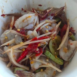 ตำกุ้งสด