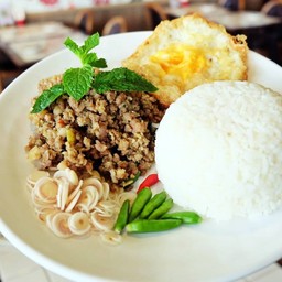 ข้าวหมวยส่า (Vietnamese style chilly paste with rice)