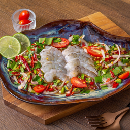 ยำนัวกุ้งสด