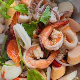 ยำวุ้นเส้นทะเลรวม