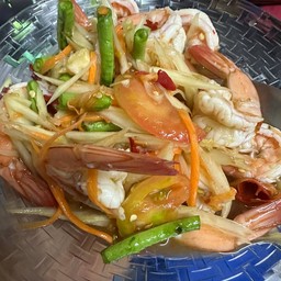 ตำปลาร้ากุ้งลวก
