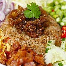 ข้าวคลุกกะปิ ไก่หวาน