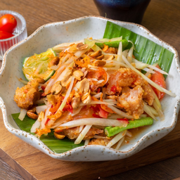 ตำไทยคอหมูทอด