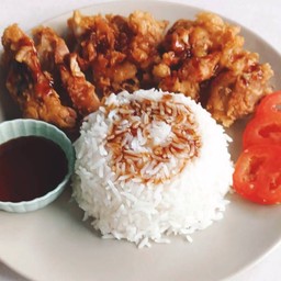 ข้าว ไก่ทอด ซอสเทอริยากิ