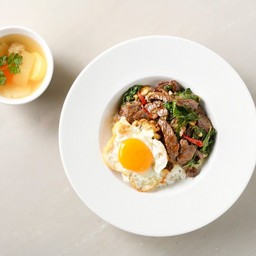 ข้าวกะเพราเนื้อวากิว