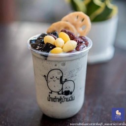 น้ำเต้าหู้งาดำปั่น-ทรงเครื่อง