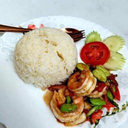 ข้าวกุ้งผัดพริกเกลือ