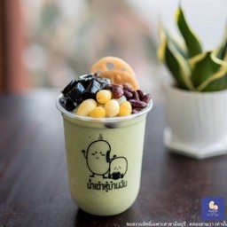 น้ำเต้าหู้ชาเขียวปั่น-ทรงเครื่อง