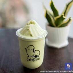 น้ำเต้าหู้ชาเขียวปั่น-ธรรมดา