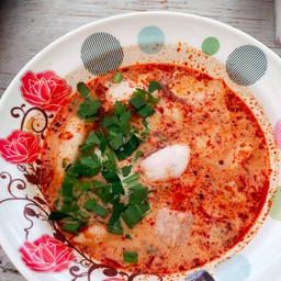 เกาเหลาต้มยำปลากระพงน้ำข้น