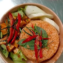 ข้าวผัดแกงพะแนง Panang curry fried rice