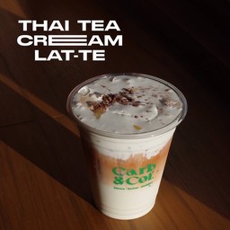 Thai tea cream latte