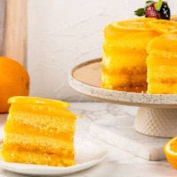 เค้กเนื้อส้มสดซอสยูซุ