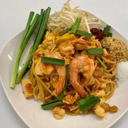 ผัดไทเส้นจันทร์(เลือกเนื้อสัตว์ได้)