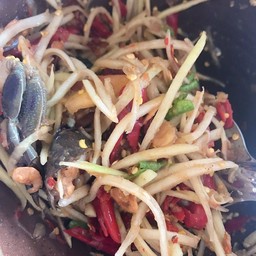 ตำปลาร้าไม่ใส่ปู