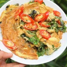 ข้าวไข่เจียวโหระพา