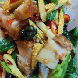 ผัดขี้เมากับข้าว